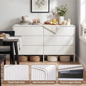 Chest of Drawers | 6 Drawer Dresser Cabinet | White