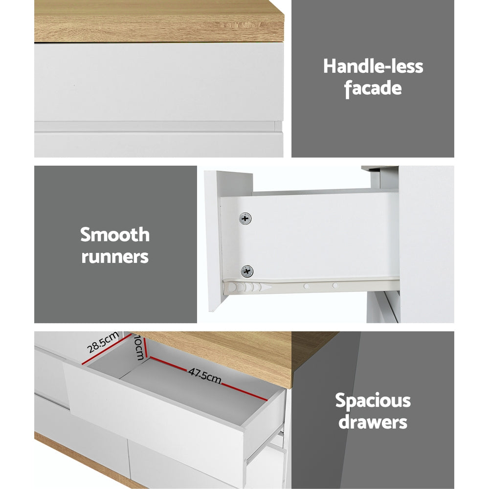 6 Chest of Drawers | Cabinet Dresser Table | Tallboy Storage | Bedroom White