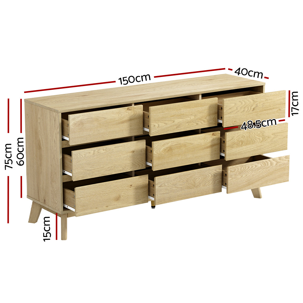 9 Chest of Drawers | Tallboy Cabinet | XAVI Pine