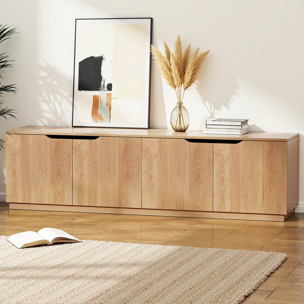 TV Unit Cabinet | 180cm | Storage Entertainment | Pine Finish
