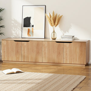 TV Unit Cabinet | 180cm | Storage Entertainment | Pine Finish