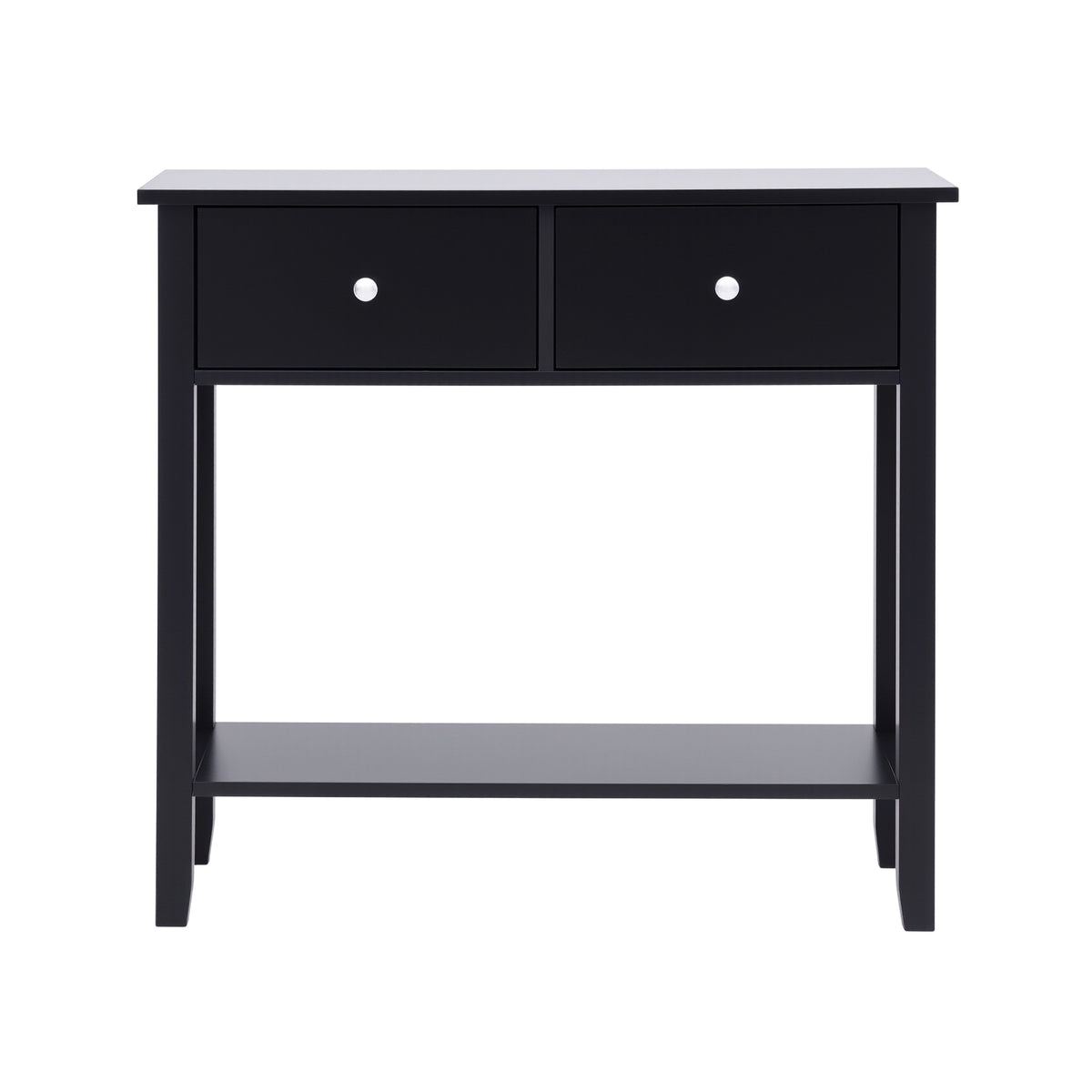 Console Table 80cm | 2 Drawers | Hallway Entryway | Black