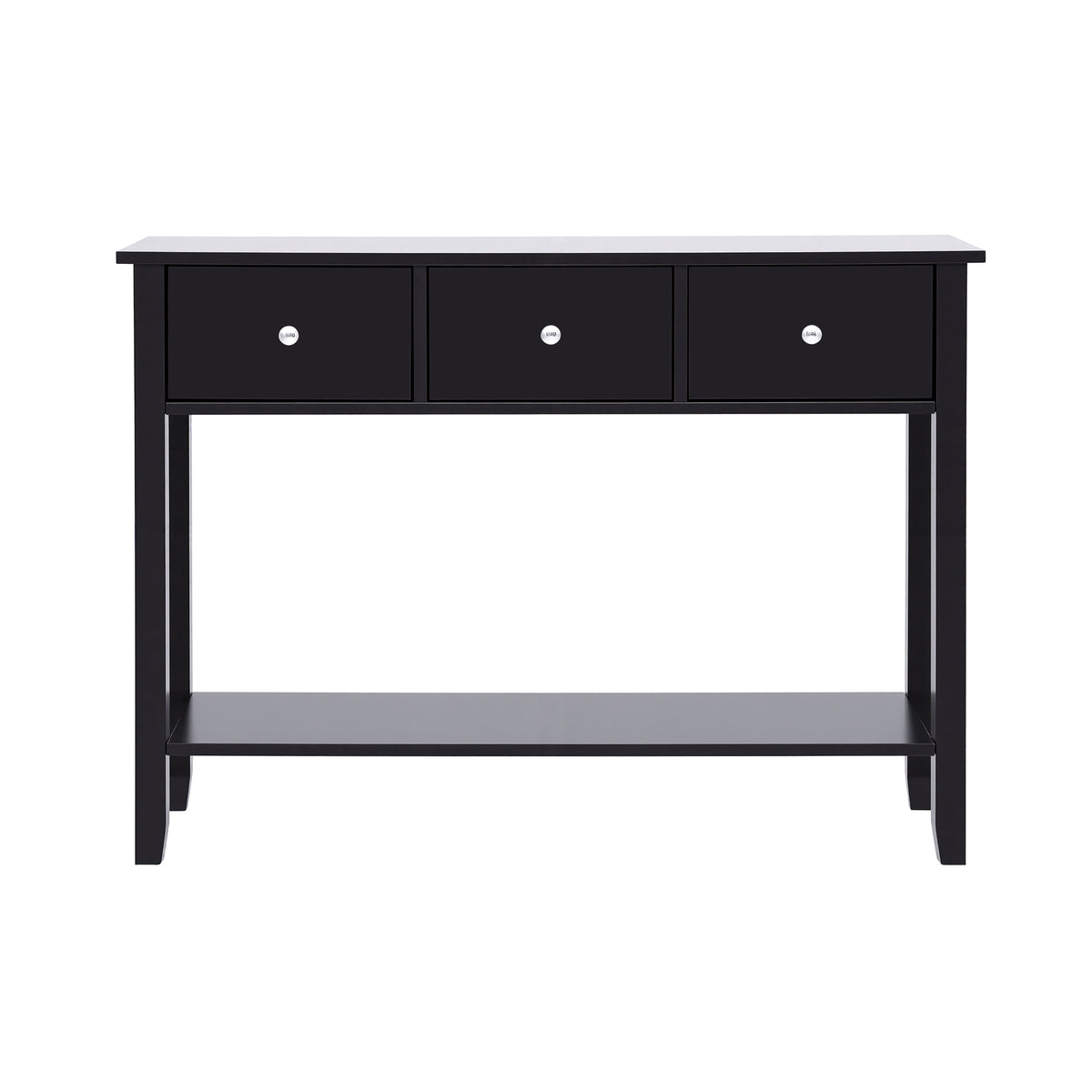 Console Table 100cm | 3 Drawers | Hallway Entryway | Black