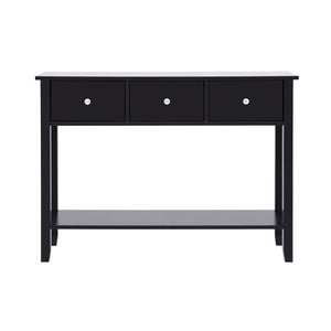Console Table 100cm | 3 Drawers | Hallway Entryway | Black