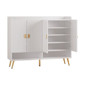 Shoe Rack Cabinet | 5 Tiers | 30 Pairs | White