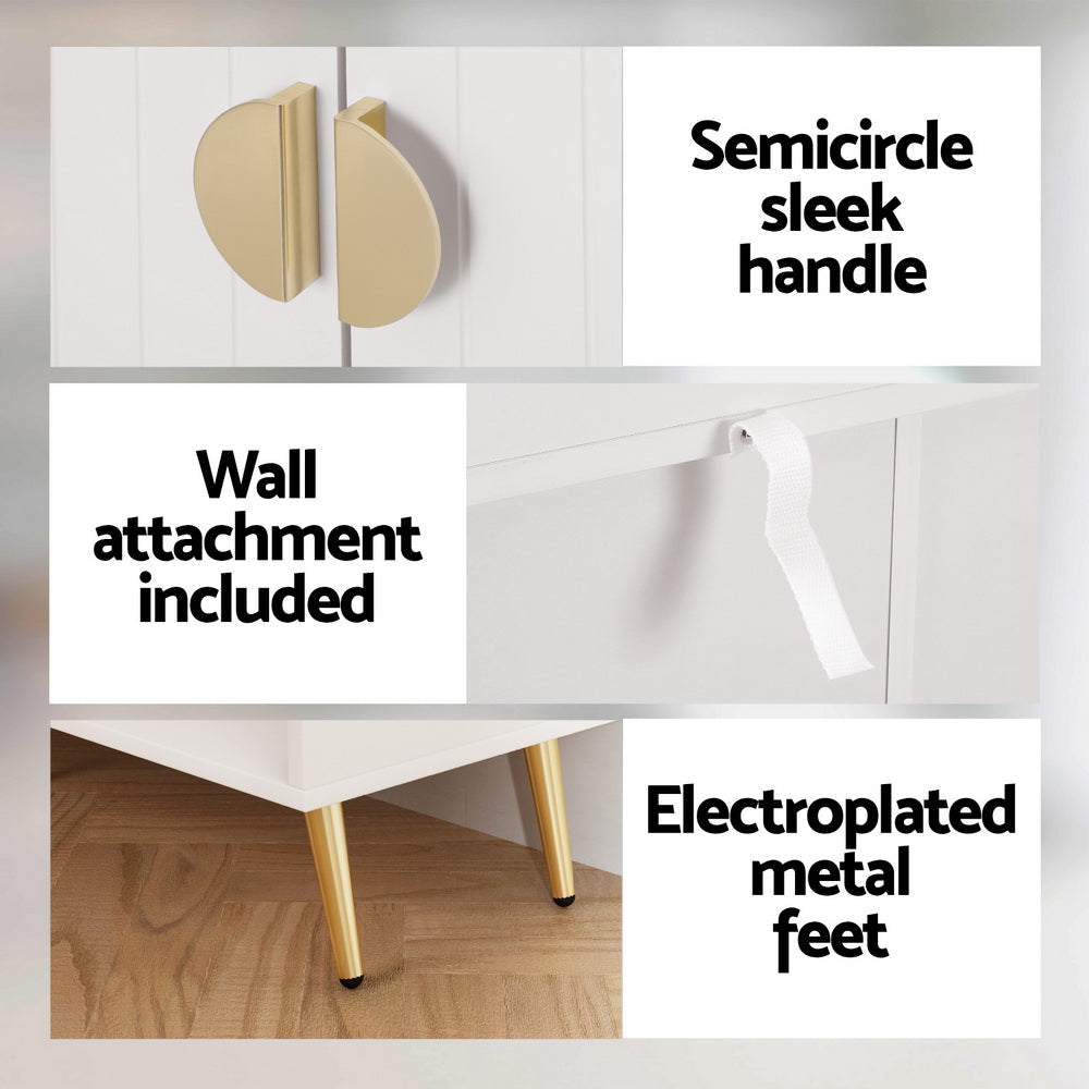 Shoe Rack Cabinet | 5 Tiers | 30 Pairs | White