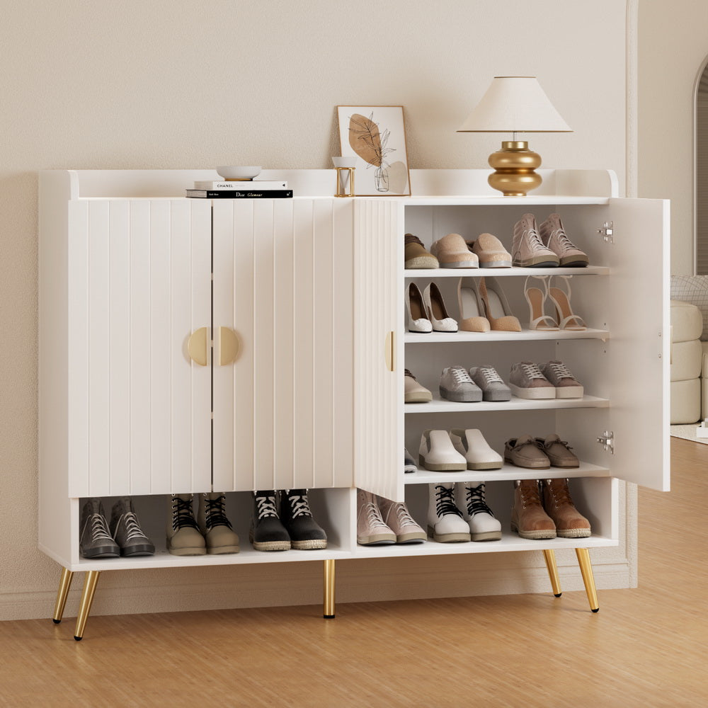 Shoe Rack Cabinet | 5 Tiers | 30 Pairs | White