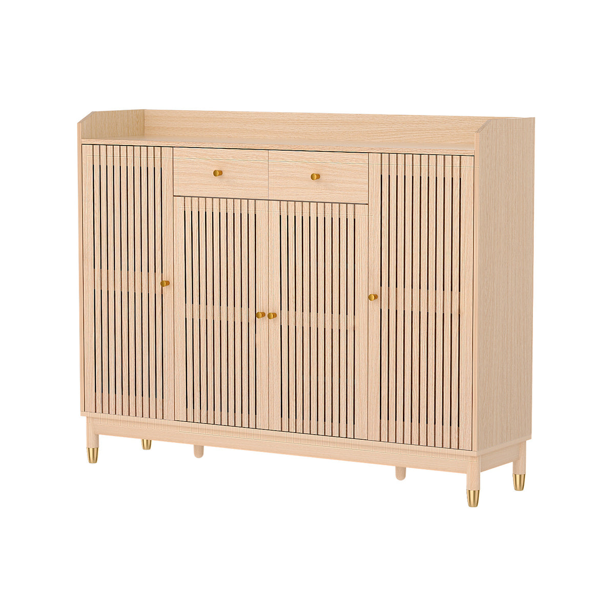 Shoe Rack Cabinet | With Shelves | 26 Pairs | Pine