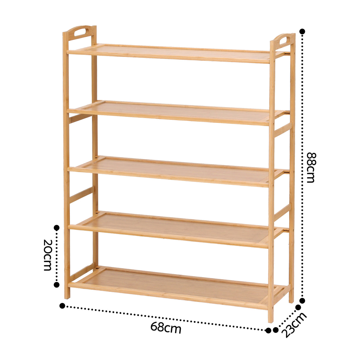 5 Tier Shoe Rack | Bamboo Storage Organiser