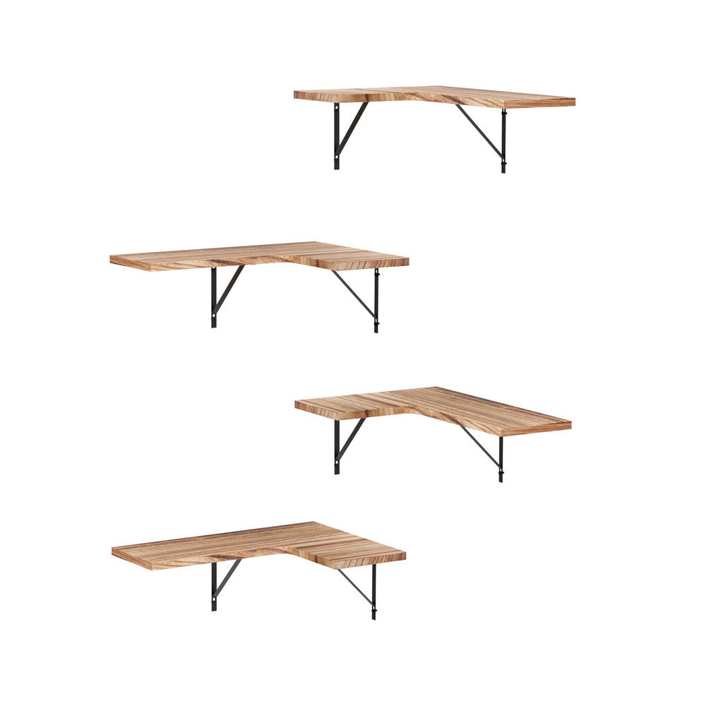 Corner Floating Shelves Set 4pc | Wall Mounted | Wood