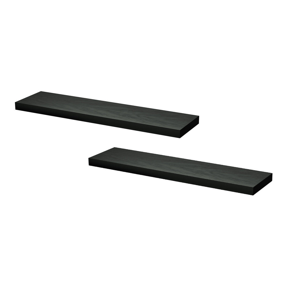 Floating Wall Shelves Set 2pc | 90cm | Black