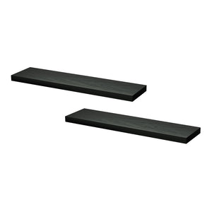 Floating Wall Shelves Set 2pc | 90cm | Black