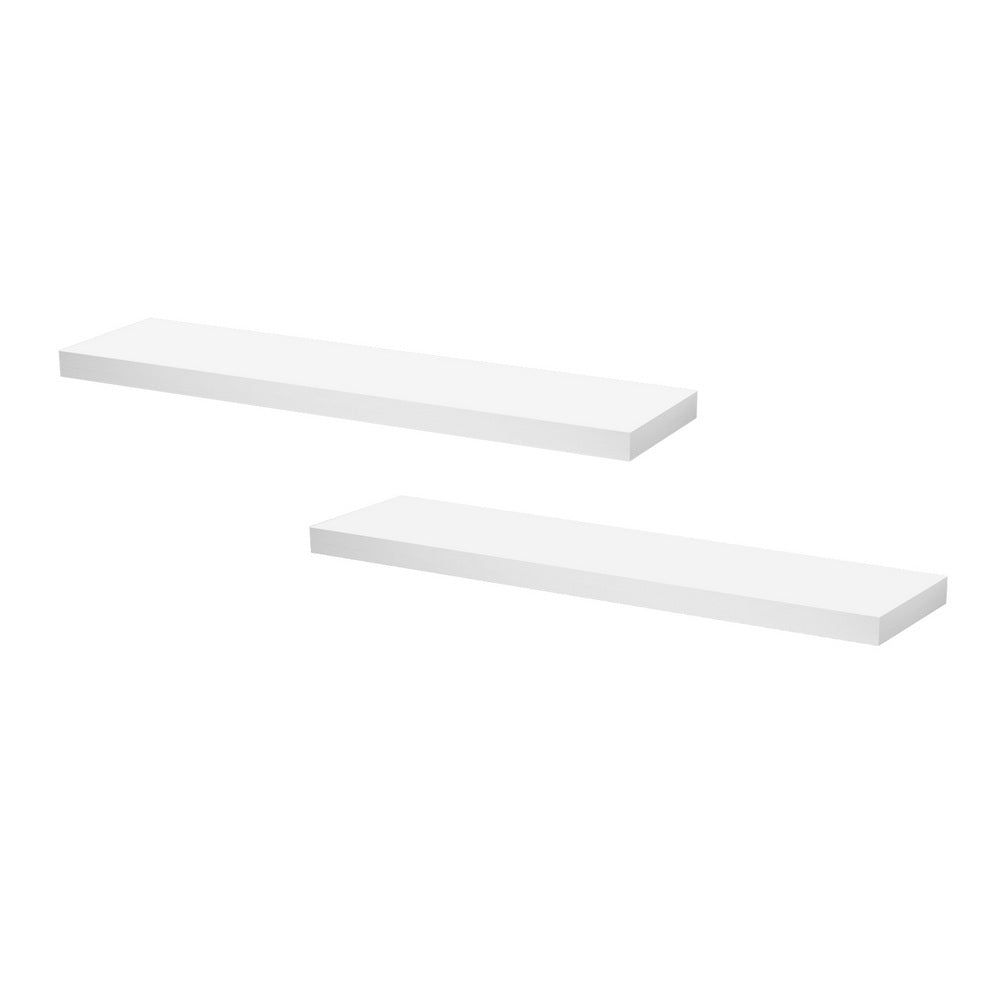 Floating Wall Shelves Set 2pc | 90cm | White