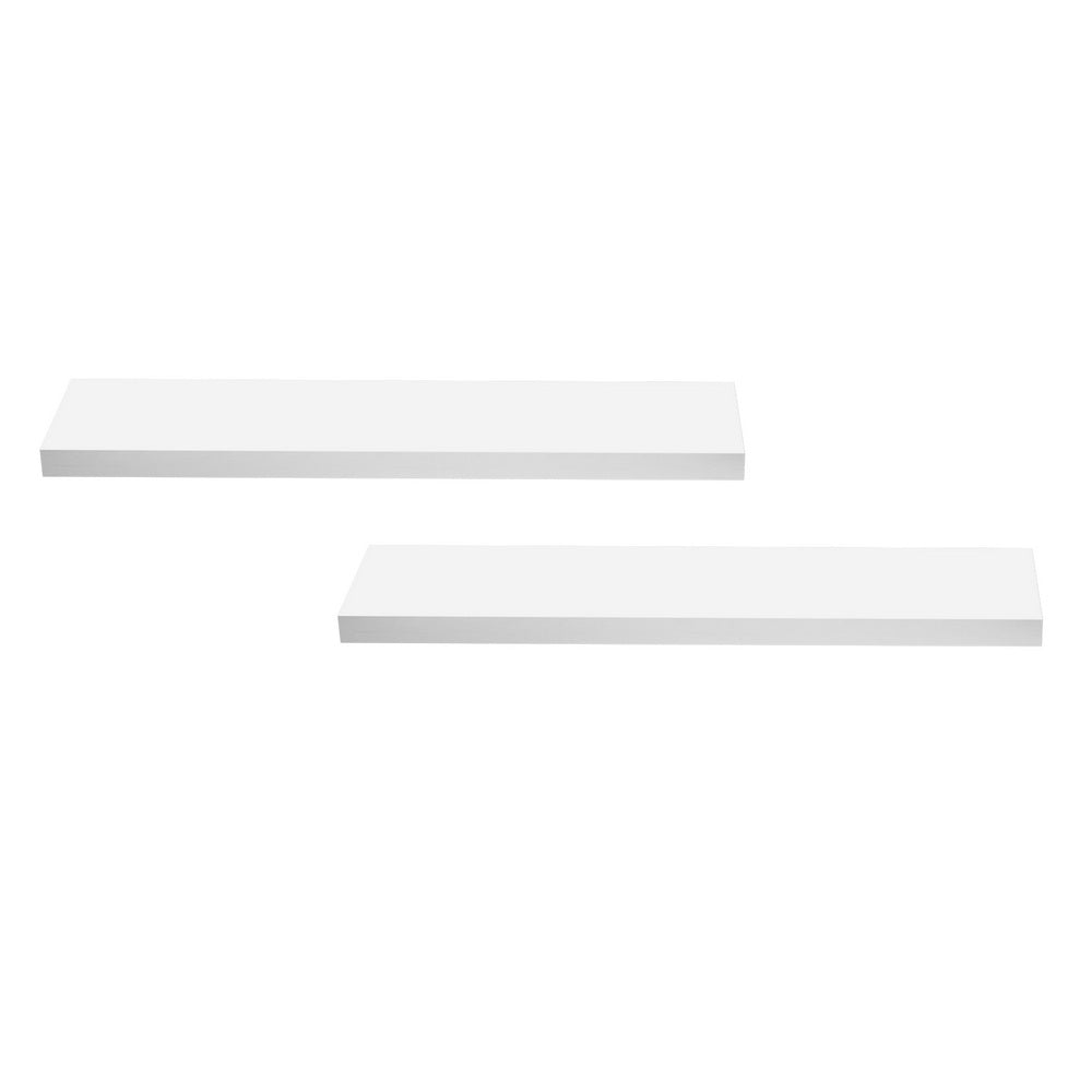 Floating Wall Shelves Set 2pc | 90cm | White