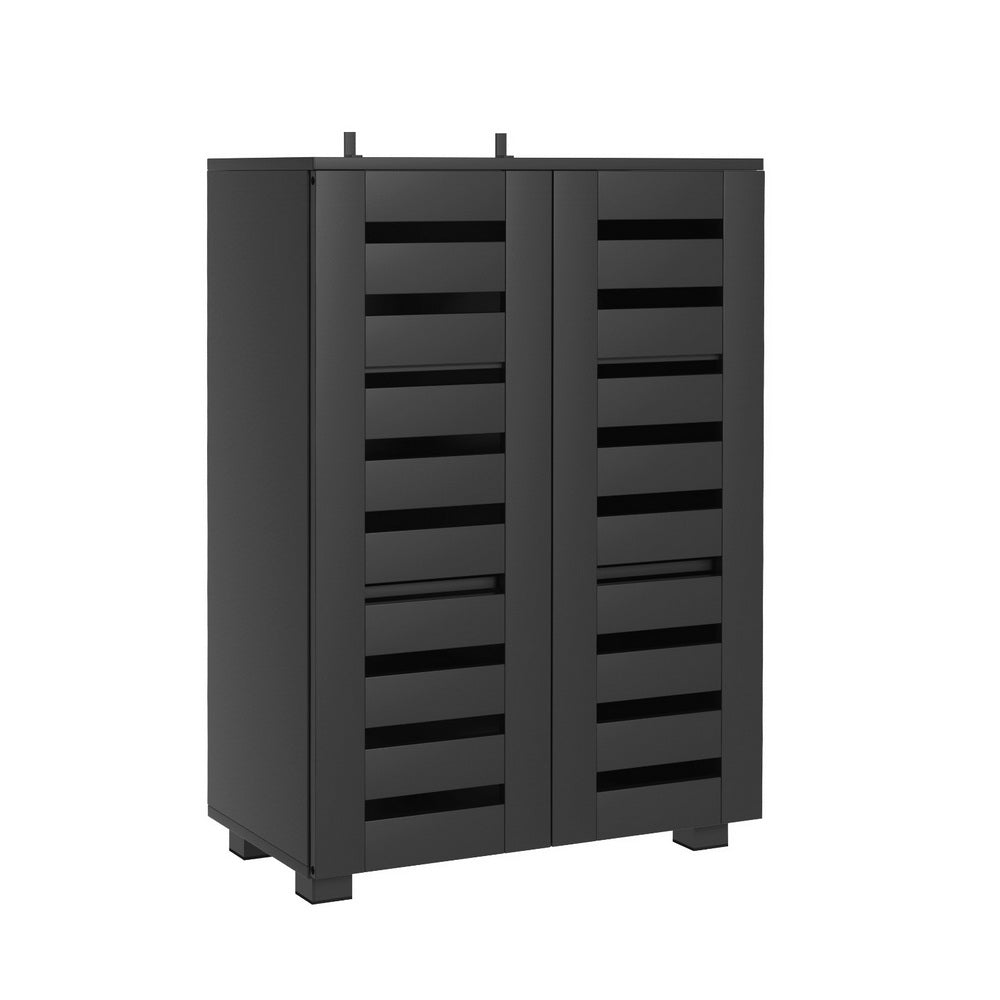 Artiss Shoe Rack Cabinet | Storage | 20 Pairs | 5-Tier | Black Alster