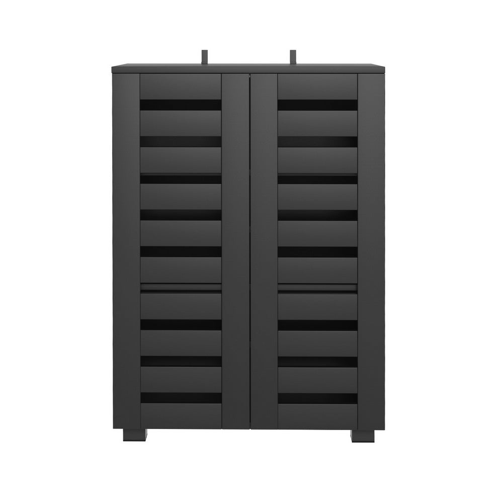 Artiss Shoe Rack Cabinet | Storage | 20 Pairs | 5-Tier | Black Alster