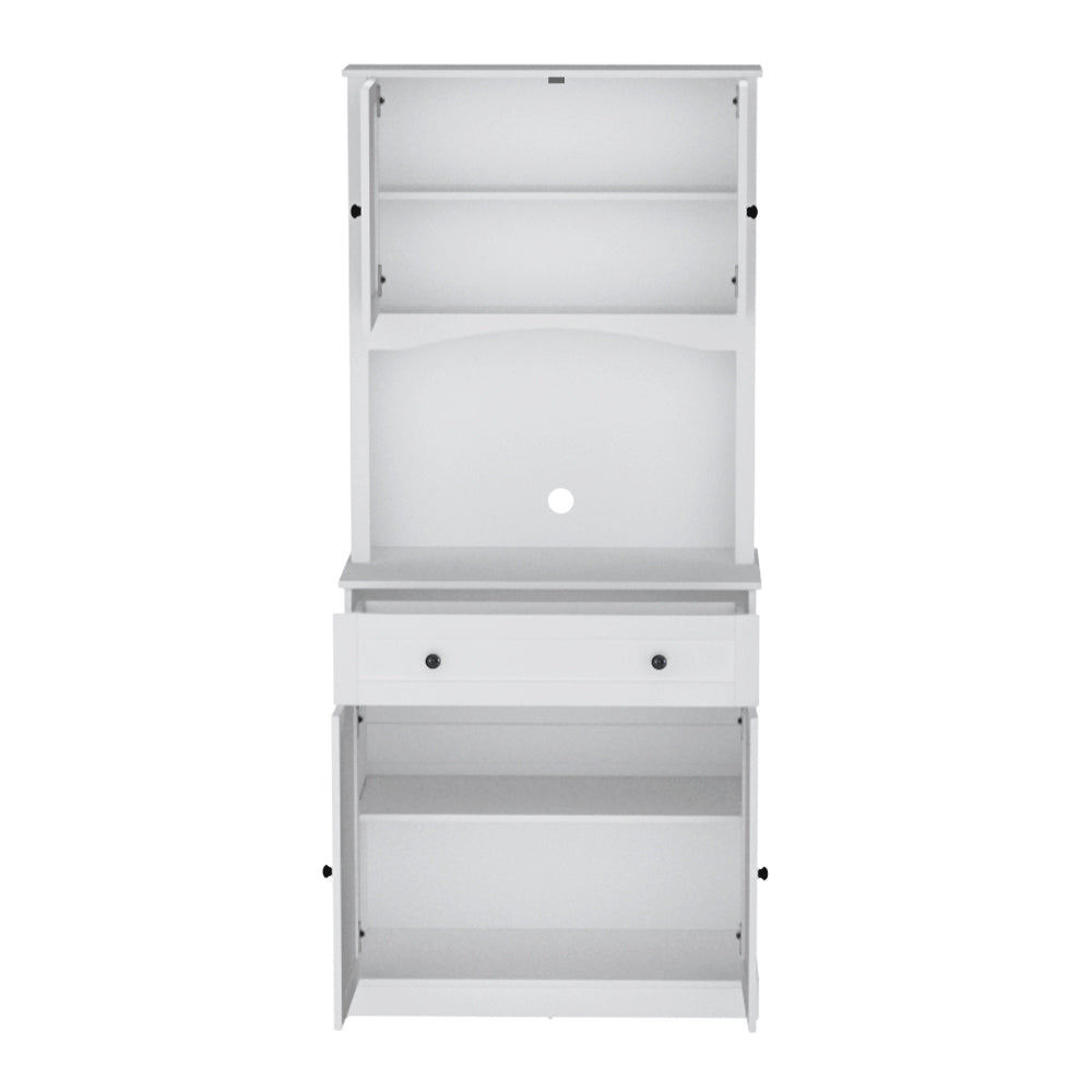 Buffet Sideboard Cabinet | Cupboard Pantry Storage | Shelves Hutch | White