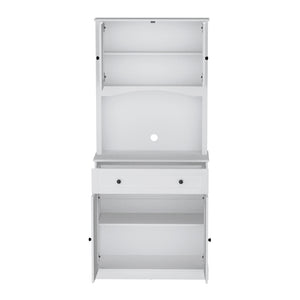 Buffet Sideboard Cabinet | Cupboard Pantry Storage | Shelves Hutch | White