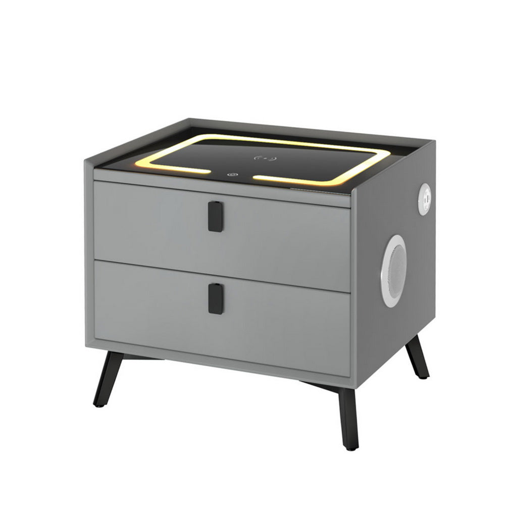 Smart Bedside Table | Wireless Charging | AIKA | Grey