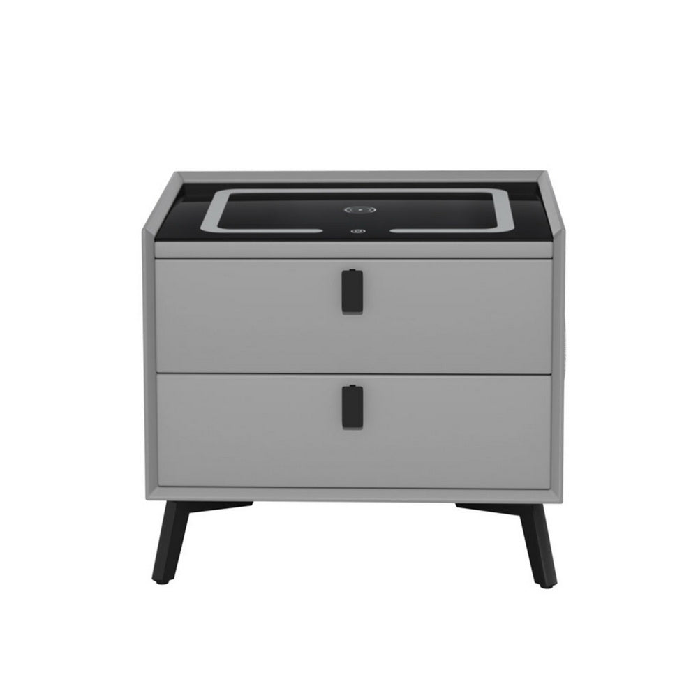 Smart Bedside Table | Wireless Charging | AIKA | Grey