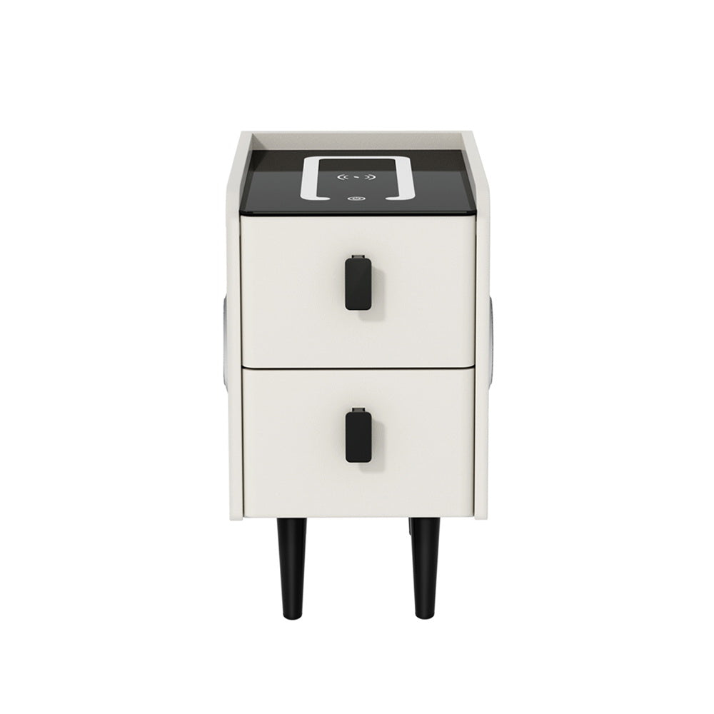 Smart Bedside Table | Wireless Charging | AIDA | White