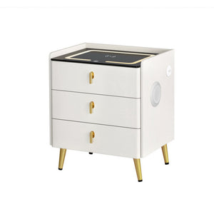 Bedside Table | Wireless Charging | ALMA | White