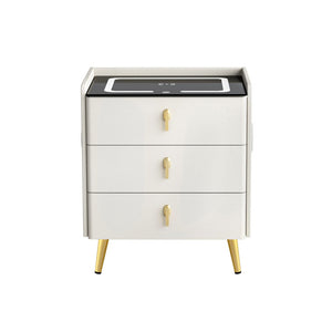 Bedside Table | Wireless Charging | ALMA | White