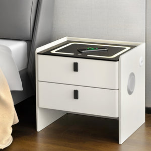 Smart Bedside Table | Wireless Charging | BESS | White
