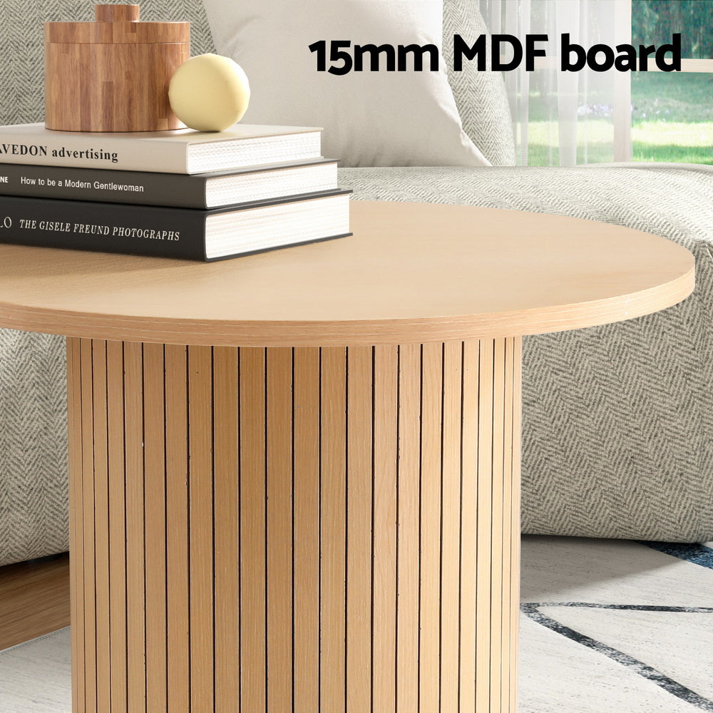 Coffee Table | Round Fluted Design