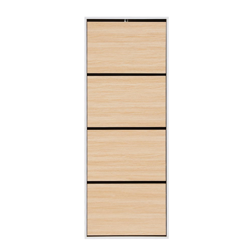 Shoe Rack Cabinet | 24 Pair Storage | Adjustable Shelves | Pine Finish