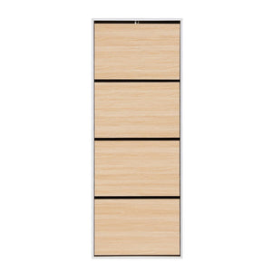 Shoe Rack Cabinet | 24 Pair Storage | Adjustable Shelves | Pine Finish