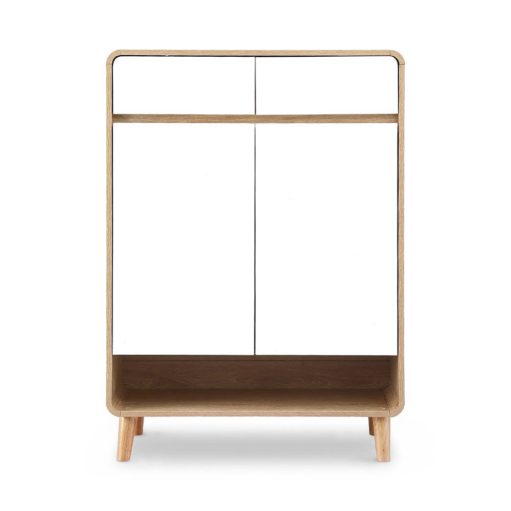Shoe Cabinet | Holds Up To 20 Pairs | Storage Cupboard | Pine & White