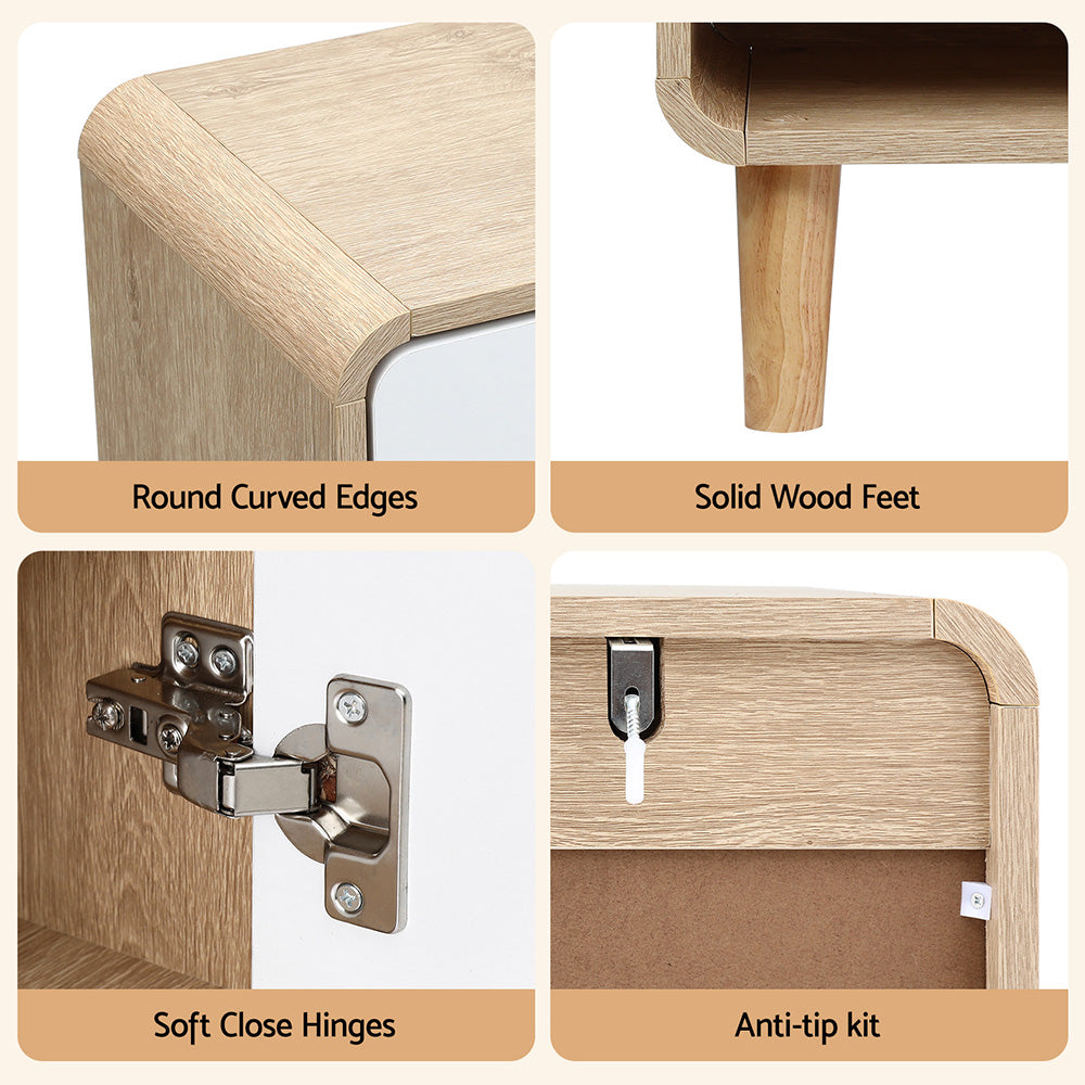 Shoe Cabinet | Holds Up To 20 Pairs | Storage Cupboard | Pine & White