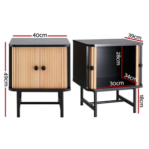 Bedside Table | BORIS | Sliding Doors | Modern Bedroom Storage