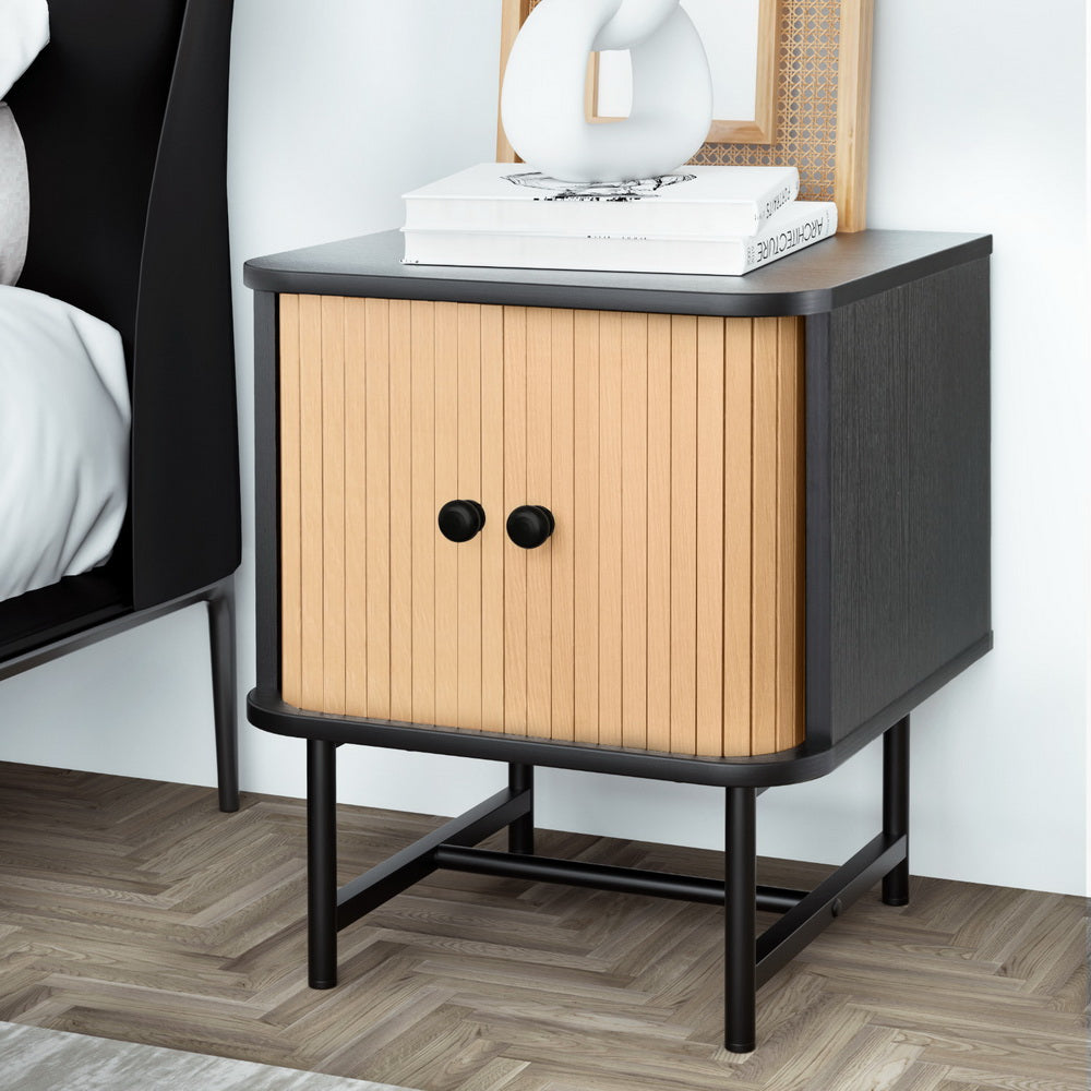 Bedside Table | BORIS | Sliding Doors | Modern Bedroom Storage