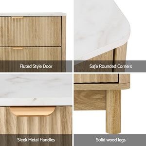 Chest of Drawers | 6-Drawer Dresser | Pine Wood Finish