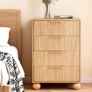Tallboy Chest of Drawers | 4 Drawer Dresser | Pine Finish