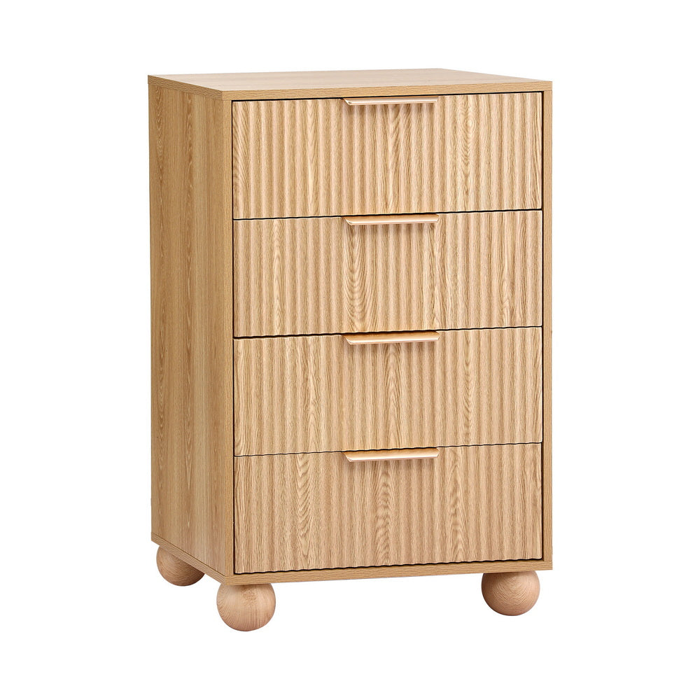 Tallboy Chest of Drawers | 4 Drawer Dresser | Pine Finish