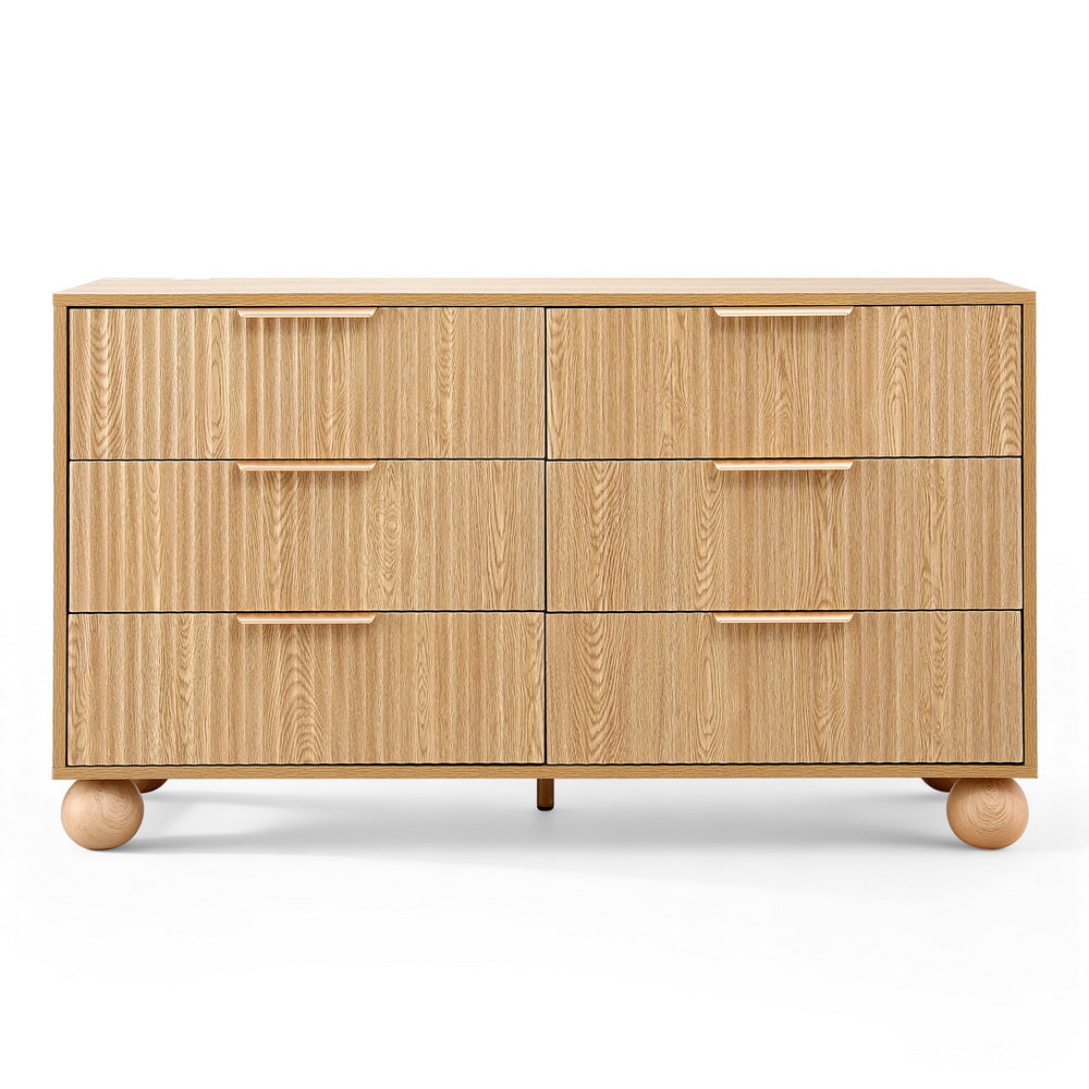 Tallboy Chest of Drawers | 6 Drawer | Pine Finish (Style 1)