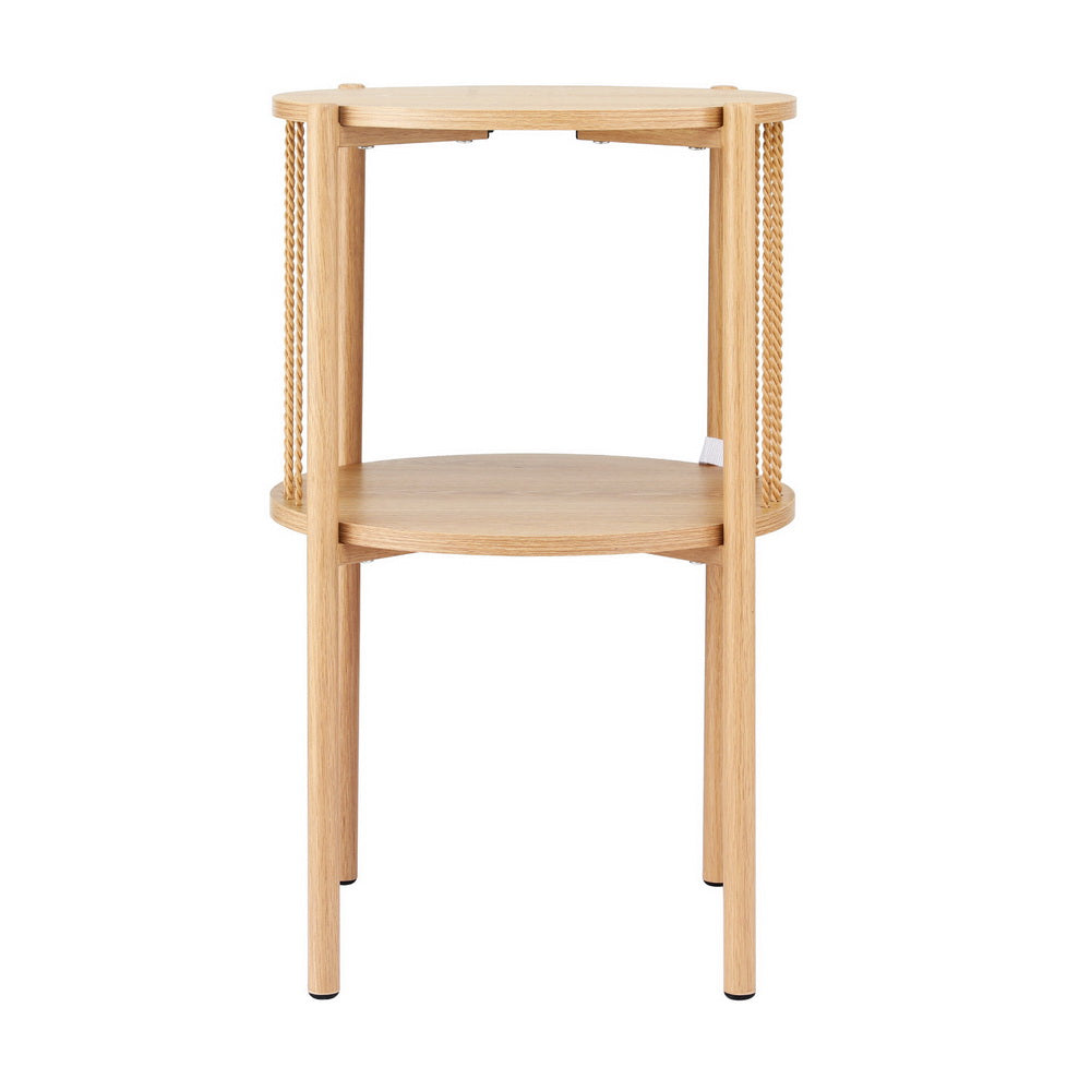 Artiss Coffee Table | 2-Tier | Round | Wood