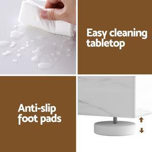 Artiss Console Table | Marble Effect | White & Gold