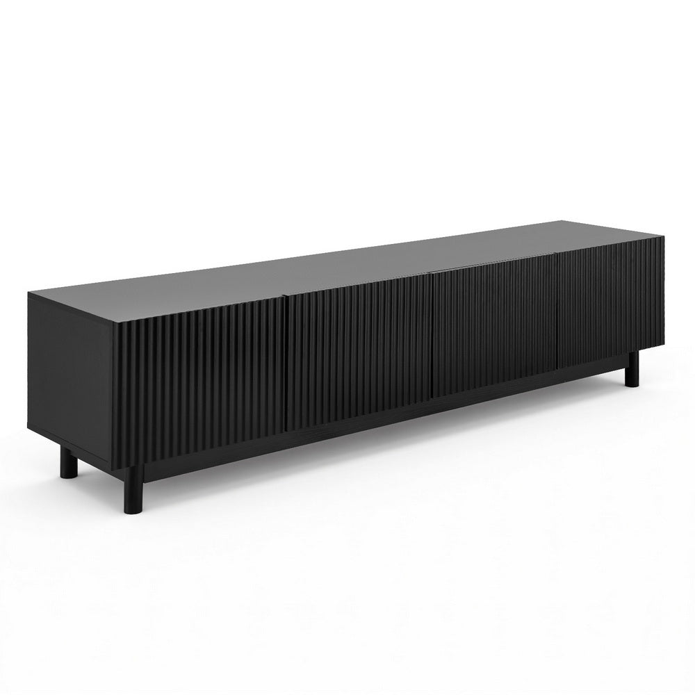Entertainment Unit | TV Stand Cabinet | 180cm | Black Finish
