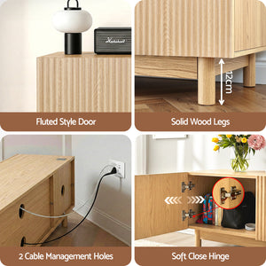 Artiss TV Unit Entertainment Unit Storage Cabinet 180cm Pine