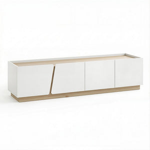Artiss 180cm TV Unit Storage Cabinet Living Room White & Pine