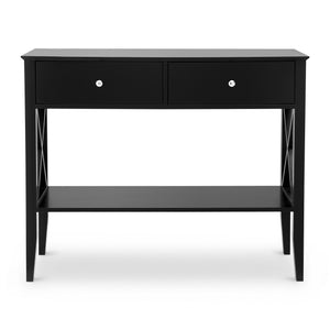 Console Table | 2 Drawers | 100cm | Black