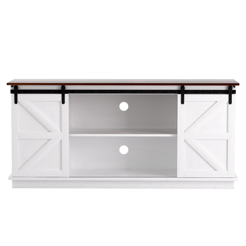 Buffet Sideboard Cabinet | Sliding Doors | Kitchen Storage | White