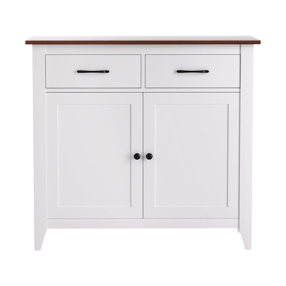 Hallway Sideboard Cabinet | Storage Cupboard | 2 Drawers | White