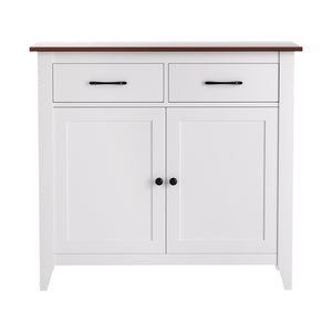 Hallway Sideboard Cabinet | Storage Cupboard | 2 Drawers | White