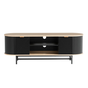 TV Unit | Entertainment Cabinet | Black & Pine Finish