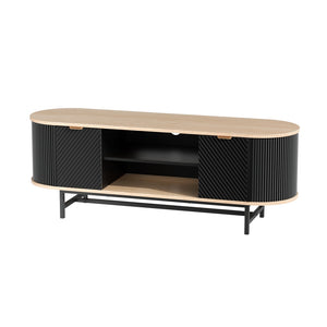 TV Unit | Entertainment Cabinet | Black & Pine Finish